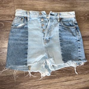 PacSun dual wash jean shorts